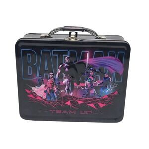 Batman Team-Up Metal Tin Lunch Box Kids‎ Carry Case Collectible DC Comics New